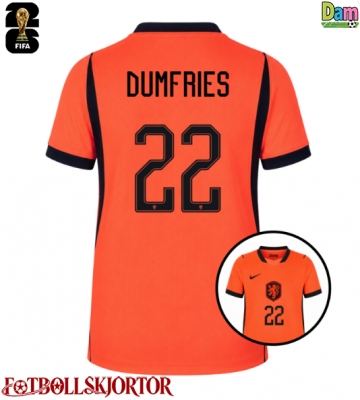 Nederländerna Denzel Dumfries #22 Hemmatröja Dam VM 2026 Kortärmad